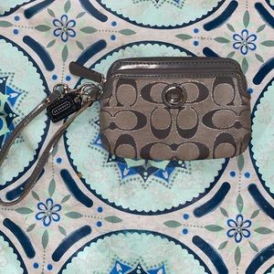 Gray Coach Wristlet